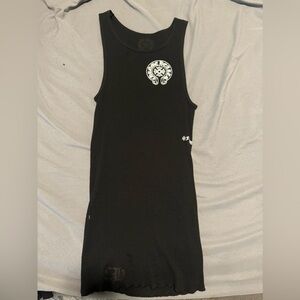 Chrome heart tank top